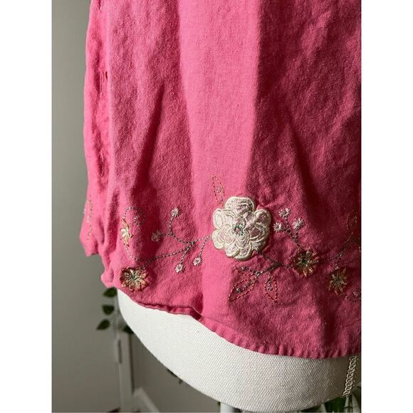 Sag Harbor Pink Embroidered Shirt - Picture 5 of 6